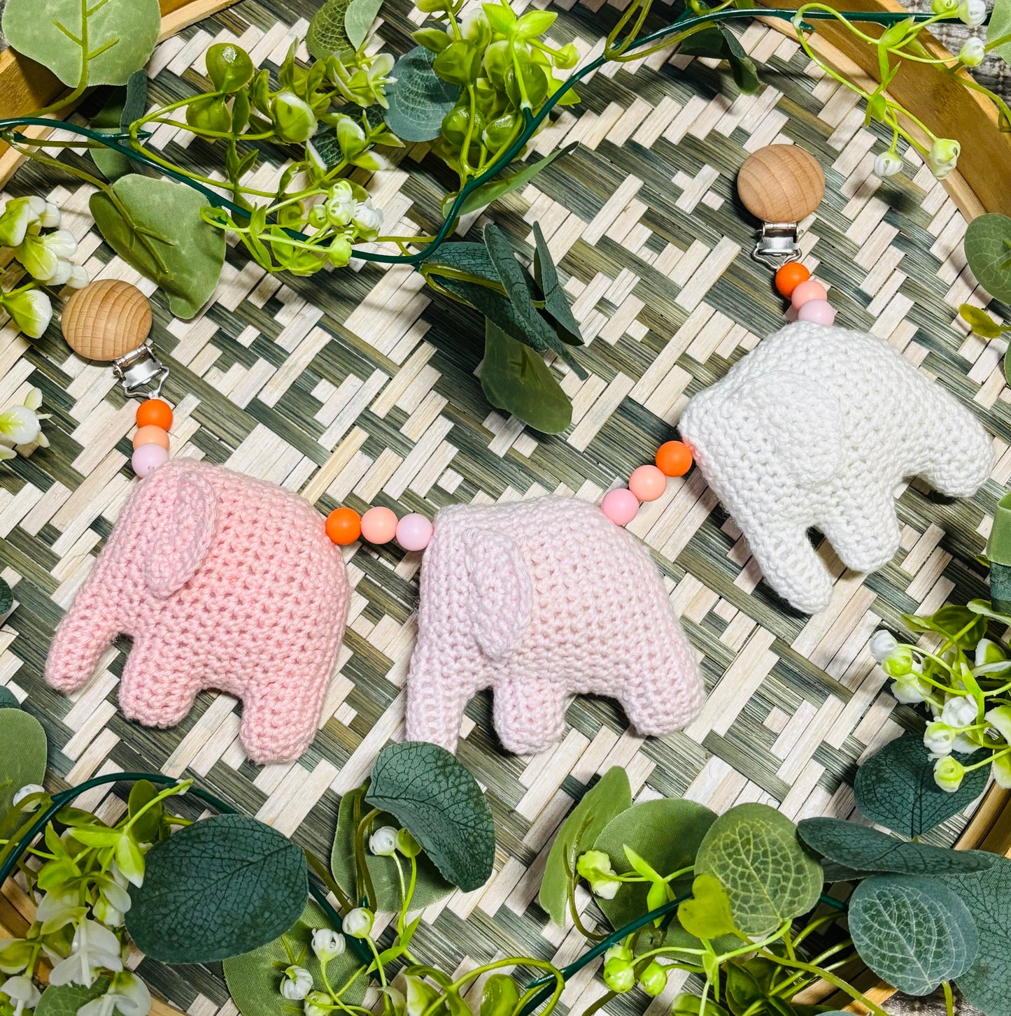 Vaunulelu kolme norsua (eri värejä)