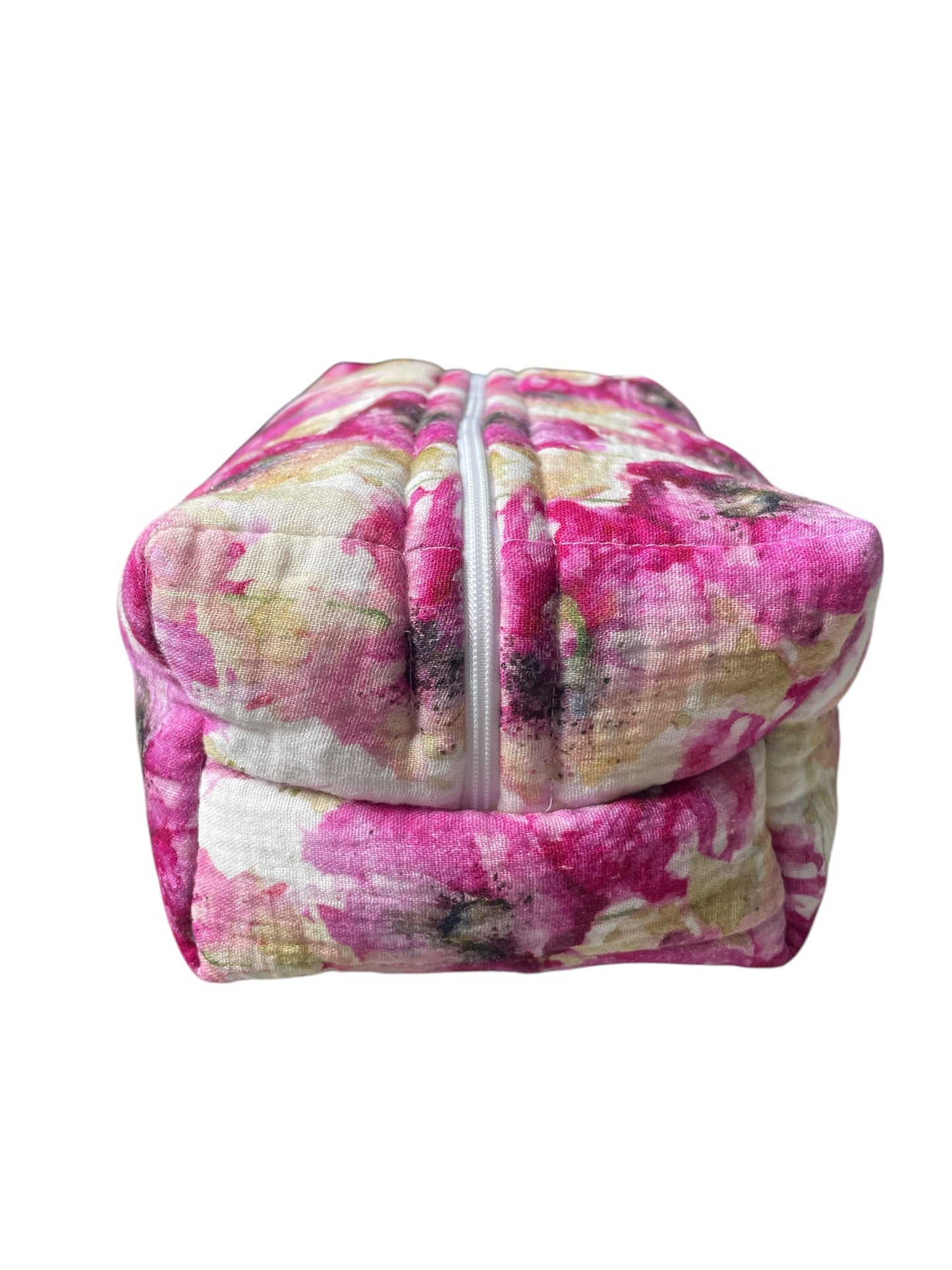 Fuksia kukallinen meikkipussi